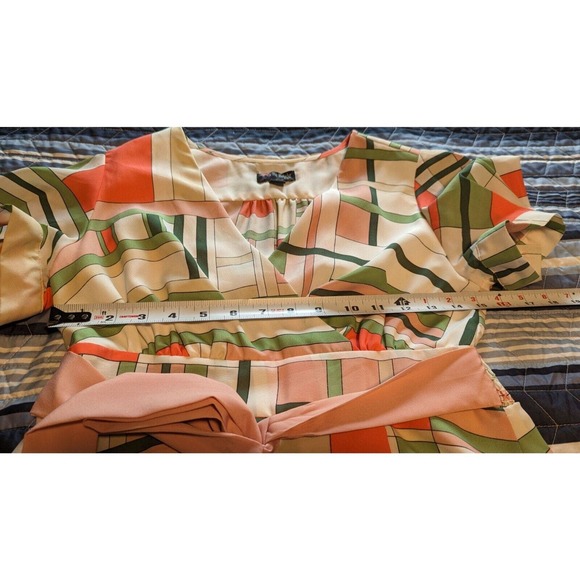 The Webster Miami for Target Sz S Petite Faux Wrap Puff Sleeve Dress Coquette - Picture 8 of 11